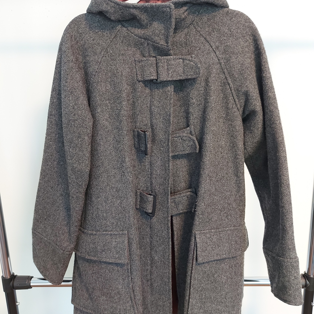 Le Chateau Charcoal Toggle Trench Coat